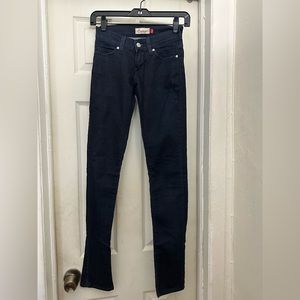 Eunina Dark Blue Low Rise Skinny Stretchy Jeans Size 0